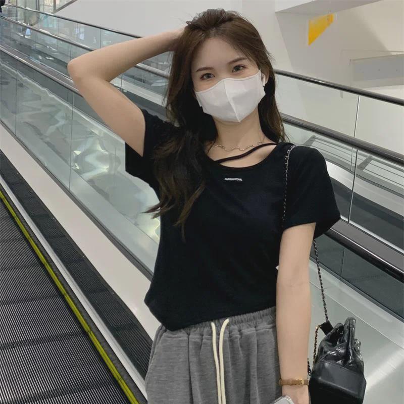 2025 Summer Korean Irregular Design Women's Short-Sleeve T-Shirt - Hot Street Style