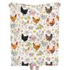 Cute Cock Blanket Chicken Digital Print Blanket Soft Plush Flannel Blanket For Sofa Office Camping