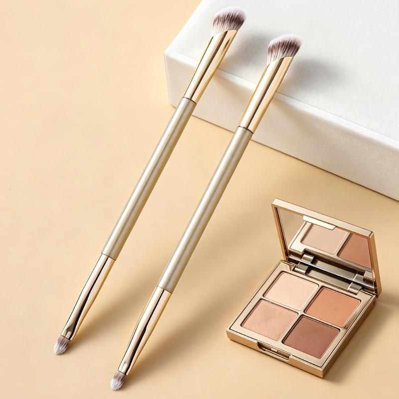 Pincel de Contorno de Doble Punta - Pincel de Maquillaje Suave Para Sombra de Ojos, Contorno de Nariz, Esculpir el Rostro, Adecuado Para Principiantes
