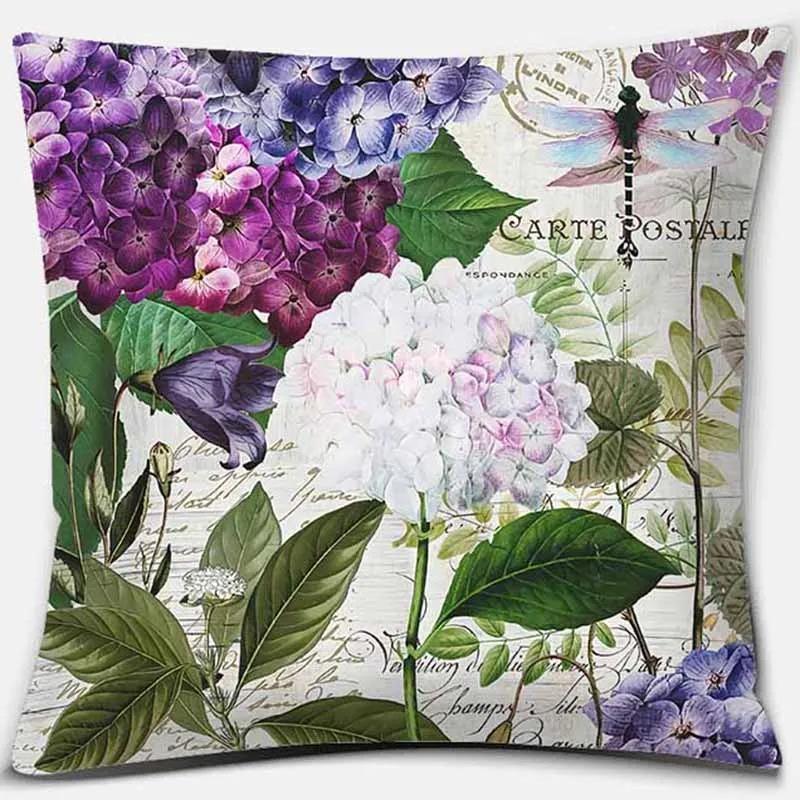 Vintage Flower Pattern Decorative Pillowcase Cushion Pillowcase Bedding Decoration