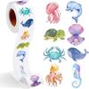 500Pcs Dinosaurs Bees Marine Animals Sticker Roll for Kids Reward Encourage Sticker Sealing Labels Kids Cartoon DIY Decals Toys