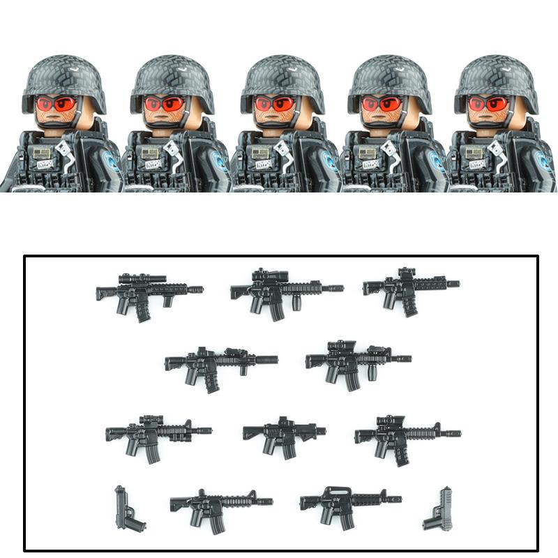 City Army Figures Building Blocks Russia Army Soldiers Weapons Special Combat Uniform Shield Combat Vests Shields Brick Toys