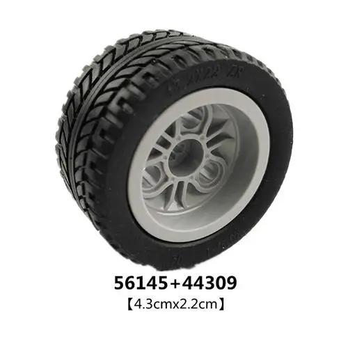 MOC High-Tech Tire Wheel Hub DIY Bricks Car Truck 44309 70695 15413 Construction Building Blocks Compatible Motorcycle Race Toys