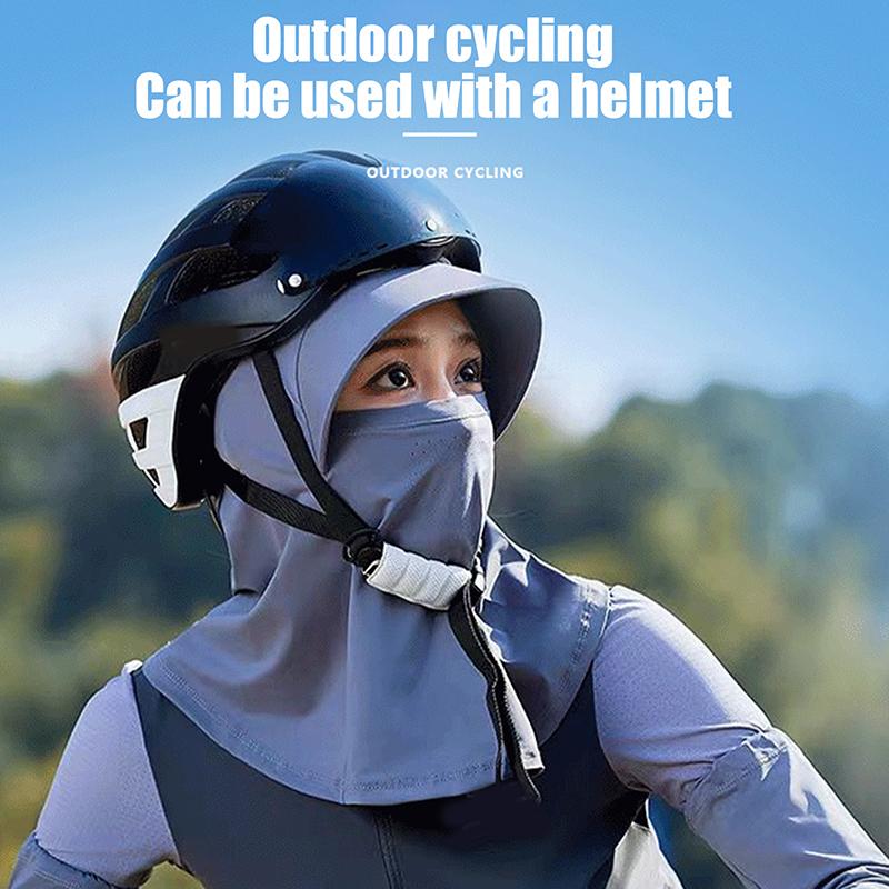 

2025 Summer Sun Hat For Women With Neck Protection Face Cover Sunshade Motor Cycling Cap Anti-Uv Cap Unisex Bucket Hats темно-сірий колір