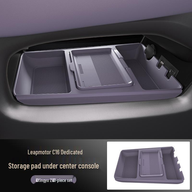 

Fits 24 Leapmotor C16/C10 Models: Center Console Lower Storage Box Organizer and Decorative Supplies.