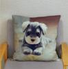 Décoration d'intérieur Mignon Schnauzer Chien Impressions Housse de Coussin Motif Housse de Coussin Convient Pour Canapé Chambre Voiture Housse de Coussin