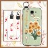 Oil Painting Anti-dust Phone Case For Samsung Galaxy J6 2018/SM-J600F Back Cover Wristband Fashion Design Kickstand Ring