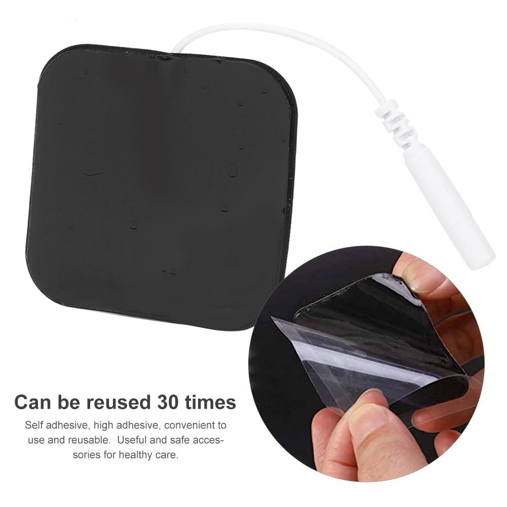 20Pcs 5x5cm Physical Therapy Massage Stickings Nonwovens Recovery Silicone Contact Pin Rectus Abdominis Muscle Electrode Patches