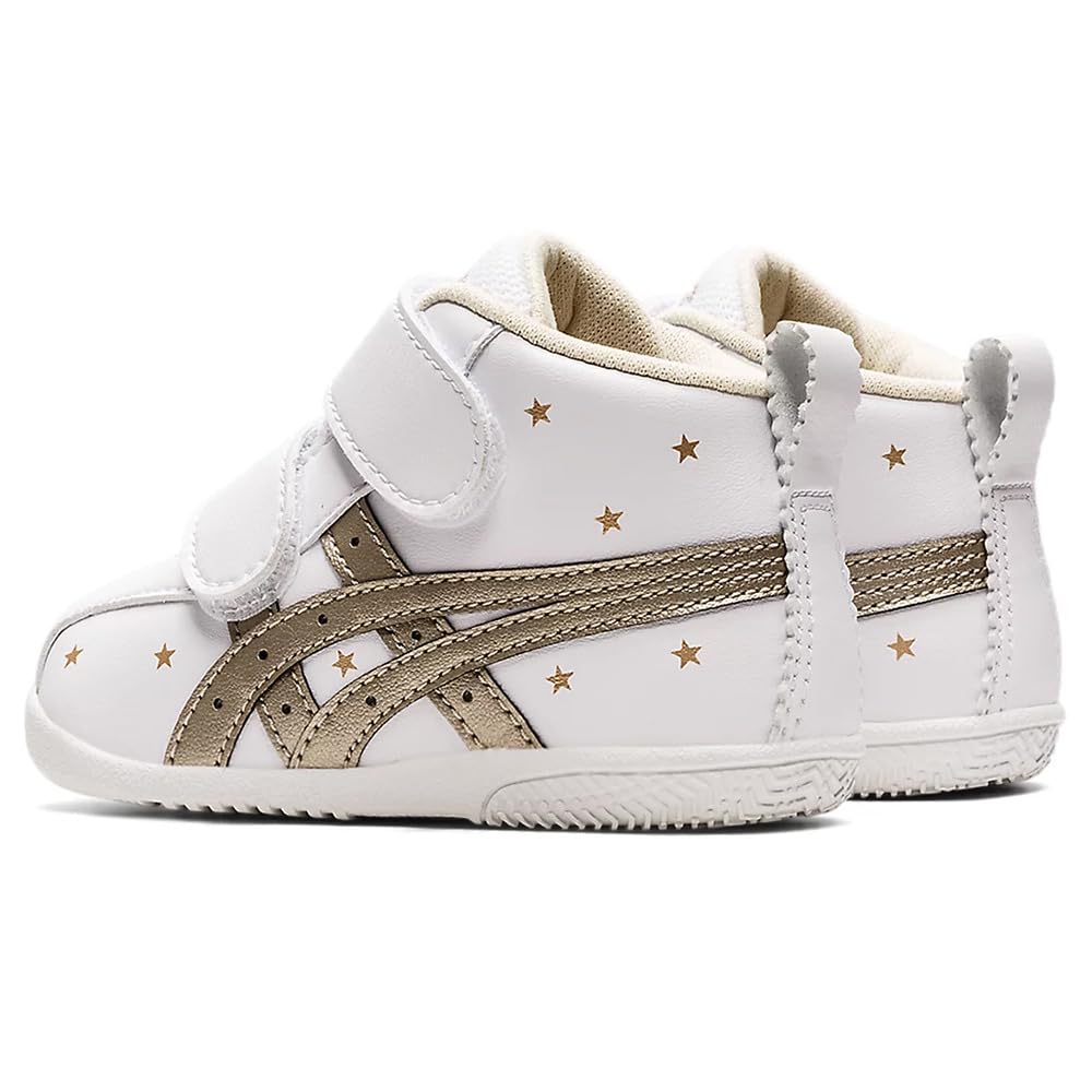 Sukusuku First First to Second cm Shoes, Baby, Mid-Cut, White/Champagne Gold, 223, 12.5