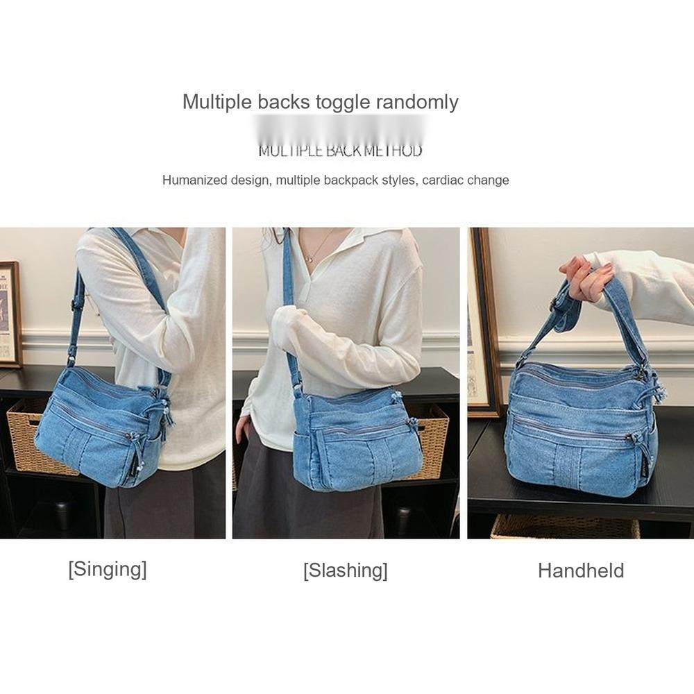 Leichte große Kapazität Denim Mehrzweck-Aufbewahrungstasche für den täglichen Gebrauch