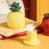 Pineapple Shape Toothbridge Tube Dust-proof Dental Floss Storage Box  Dressing Table
