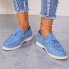 European and American foreign trade casual single shoes large size flat women's shoes British style Doudou shoes one foot lazy shoes