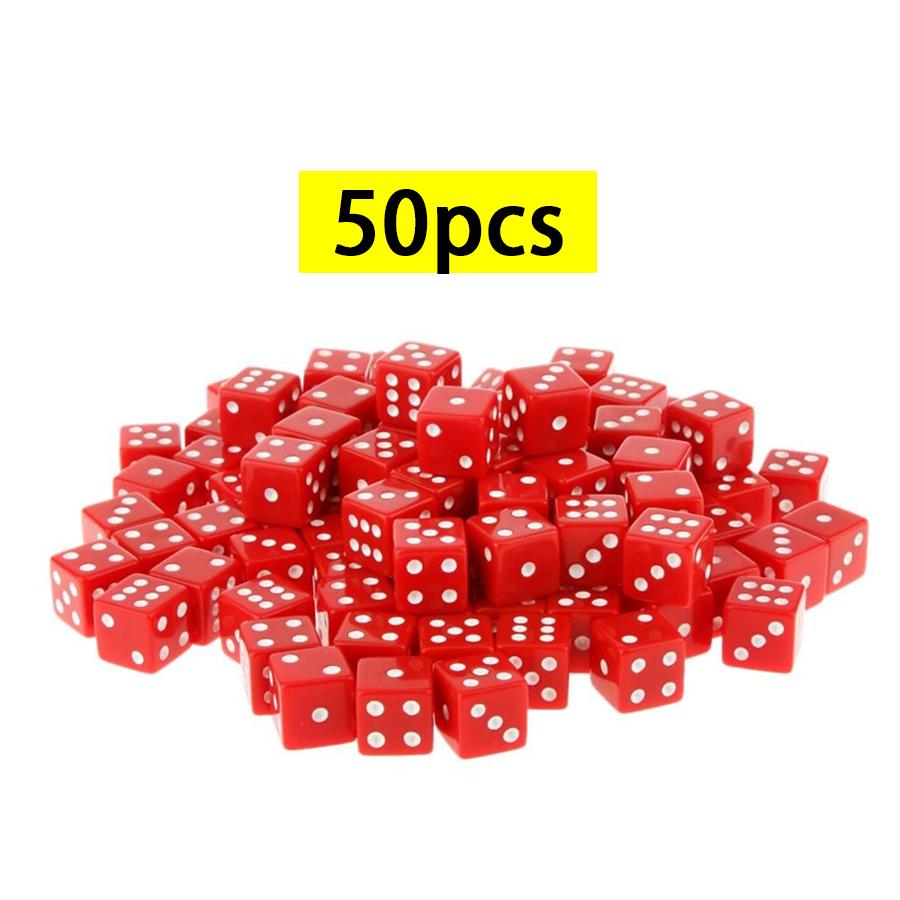 50/120/300/600pcs 8mm Mini Six Sides Acrylic Dice Entertainment Supplies for Board Card Game Gathering Festival Party XJM
