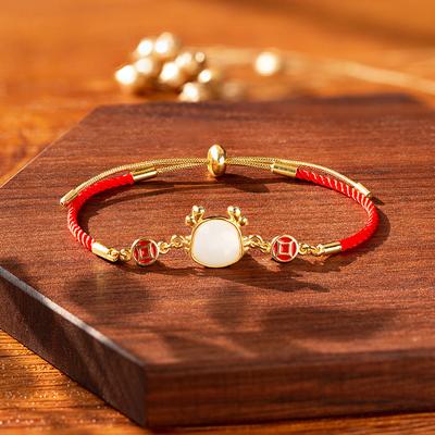 Jahr des Drachen Geburtstagsjahr Rotes Seil Armband Weiblichkeit Neuer chinesischer Guochao Schmuck