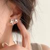 Stud Earrings Korean Sweet Small Staearrings Women'S Unique Design Screw Asymmetrical Smooth Four Staearrings
