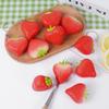 5Pcs Simulation Strawberry Fake Fruits Ornaments Heart-shaped Strawberry Model Photography Props Making Craft Cakes Accessories