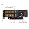 SA-028 3-in-1 PCI Express PCI-E 3.0+Dual SATA To NGFF NVME mSATA M-Key B/M-key SSD Card Adapter