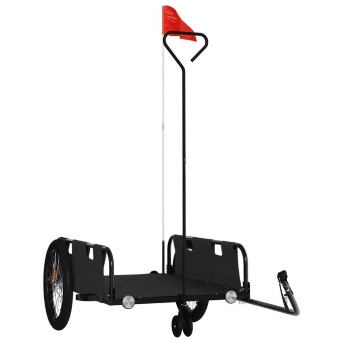 VidaXL Remorque de vélo noir tissu oxford et fer 94199