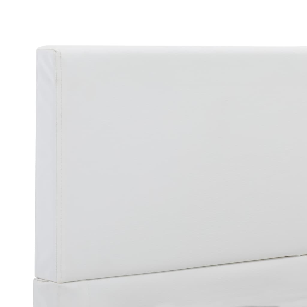 Bed Frame in White Faux Leather 120 x 200 cm