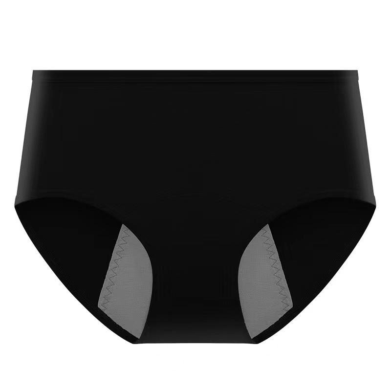 

набор женских менструальных трусов для обильных выделений послеродовых водопоглощающих непротекаемых трусов женские менструальные трусы из чистого хлопка XL чёрный