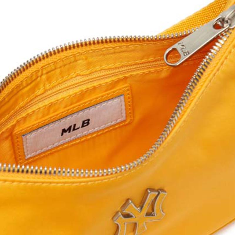 New MLB Nylon Fabric Dumpling Bag Shoulder Bag Women's Bright Yellow 3ABQS032N-50ORL