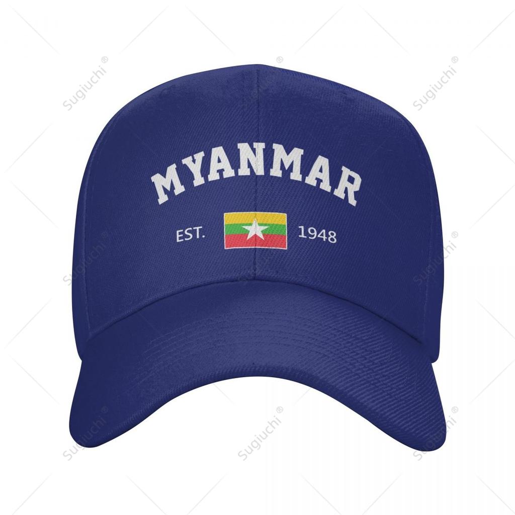 Unisex Baseball Cap Myanmar EST Independence Day Wild Sun Shade Peaked Adjustable Outdoor Caps for Unisex Women