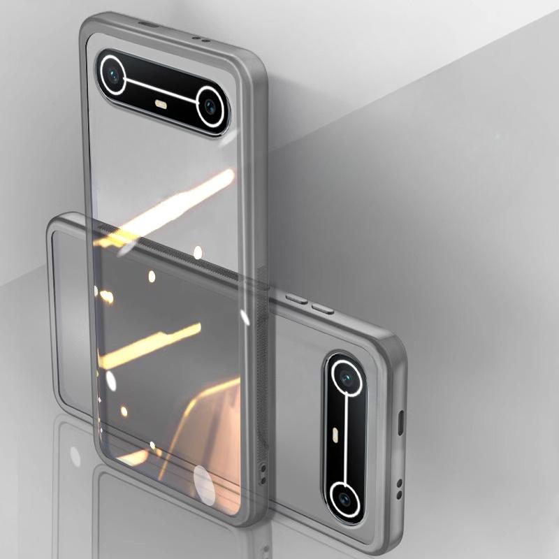 For Tecno Spark Slim Case Camera Protection Semi Transparent Soft Silicone Shockproof with Lens Protector Films for Tecno Spark Slim Back Cover