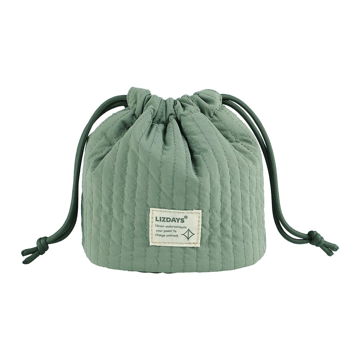 

Makeup cosmetic makeup quilted [Rizdays] pouch, pouch, pouch, self-standing, vertical, nylon, (smoke khaki)