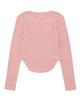 DELICCENT Victorian Shirred T-Shirt [Pink]