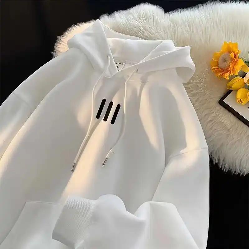 Couple Vintage Loose Hooded Sweatshirt For Men Women Autumn Winter