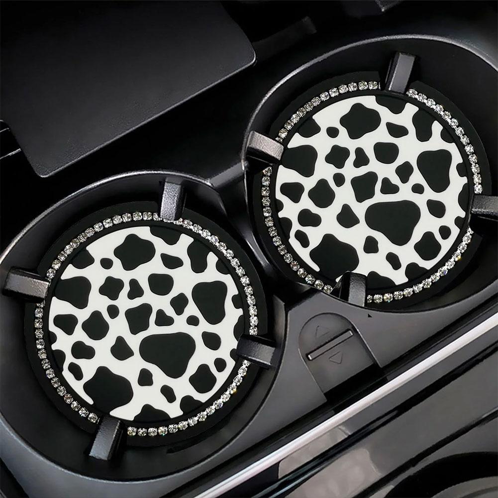 2pcs Car Auto Cup Holder Anti Slip Insert Coasters Pads Interior Accessories Universal Fits Perfectly For Most Cups