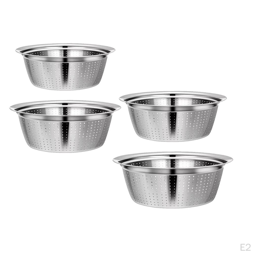 Kompaktes Lebensmittelsieb aus mikroperforiertem Edelstahl