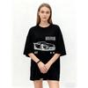 Oversized T Shirt Black Super Racing Car Graphic Print Streetwear Fashion Casual Wear