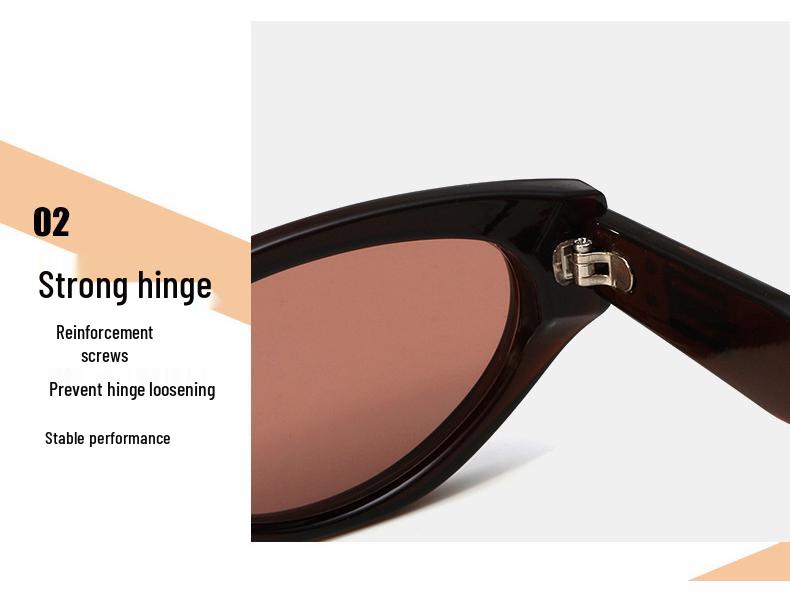 Korean Cat Eye GM UV Protection Sunglasses for Women - Metal Hinge & Fashionable Street Style