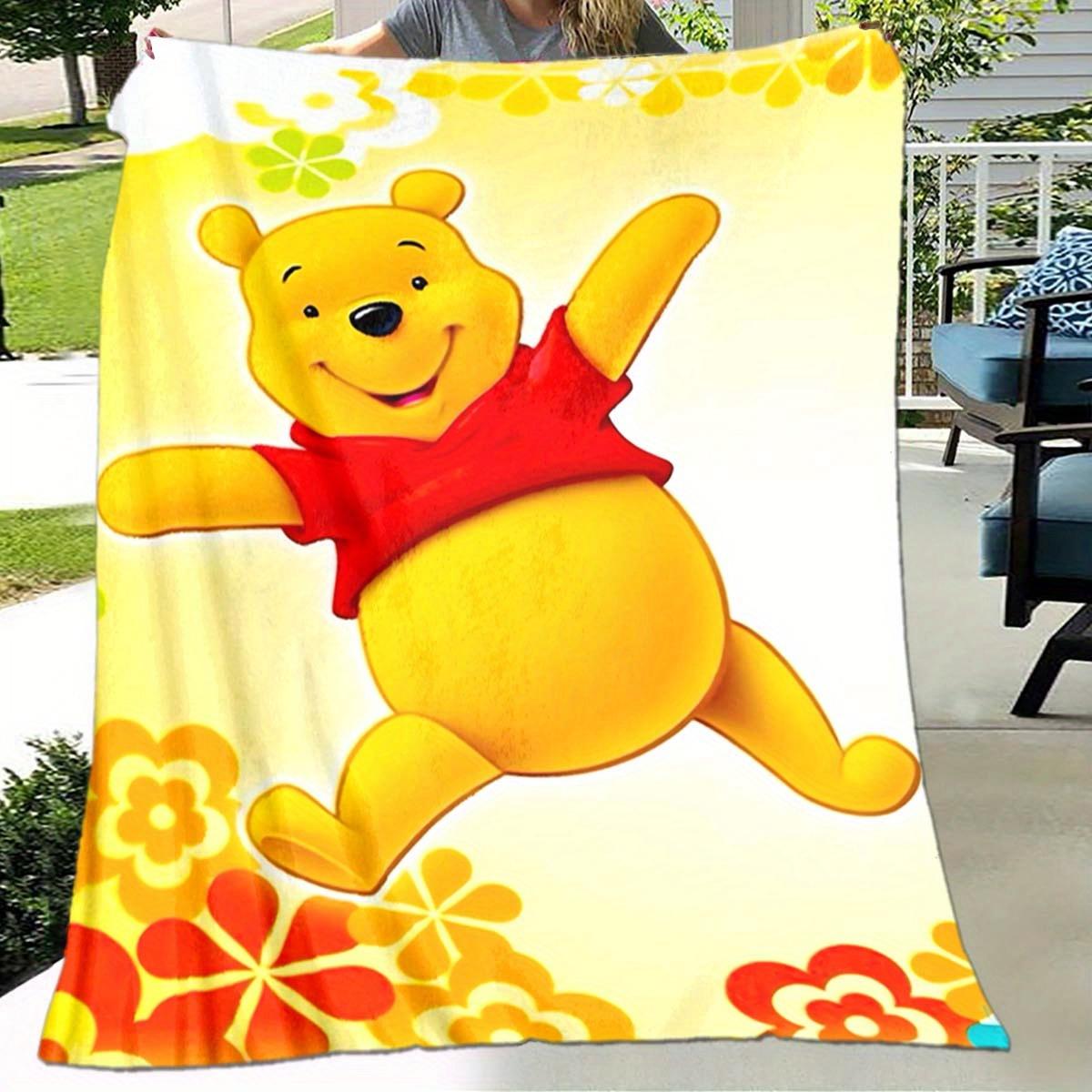 

1pc Winnie The Pooh Printing for All Season, Cartoon, Office, Lunch Rest, Camping Talk, Car, Multifunctional Gift Christmas Decor 130cmx150cm