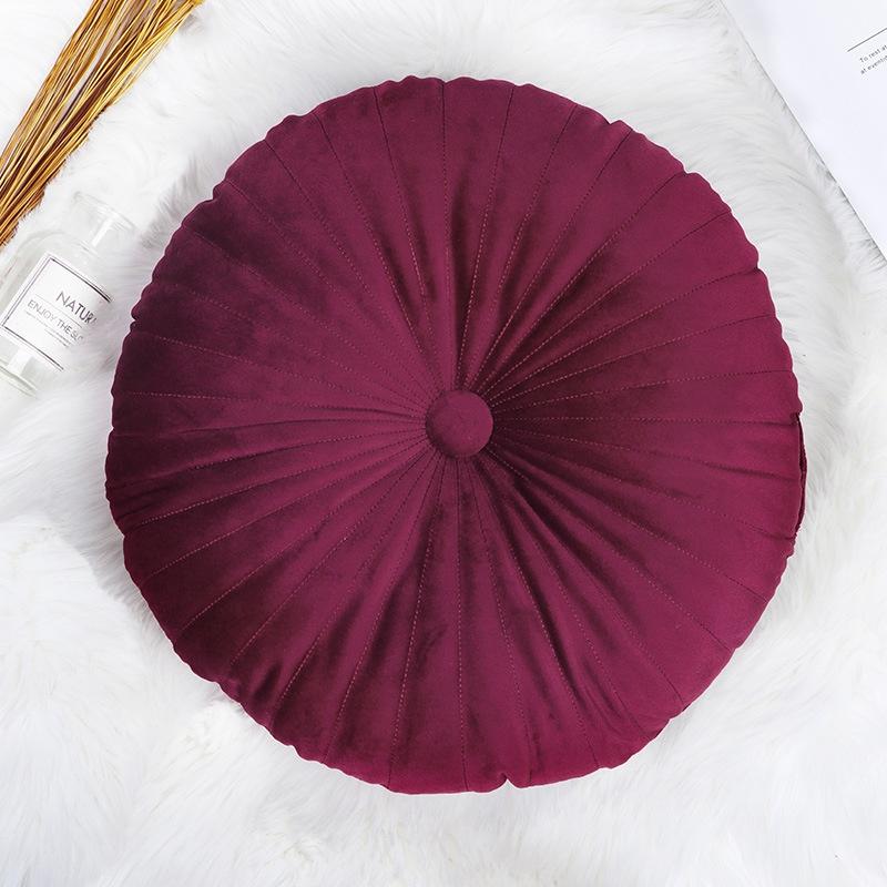 Cozy Round Pumpkin Back Seat Chair Cushion With Soft Velvet Touch And Durable Design