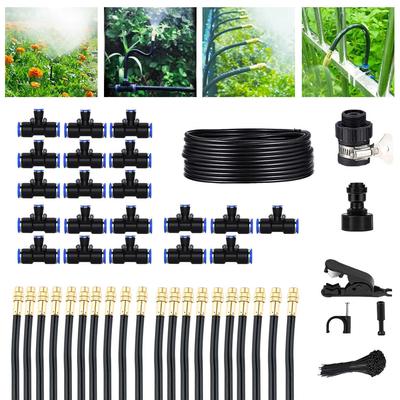 AnJieYa Sprayer Nozzle 20M, 360° Bendable Drip Irrigation Kit Automatic Irrigation System for Gardens, Adjustable Garden Sprinkler Mist System for Gre