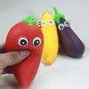 Cartoon Gemüse Quetschspielzeug Große Augen Paprika Aubergine Banane Bittermelone Quetsch Fidget Spielzeug Angstlinderung Obst Kneten Sensorisches Spielzeug