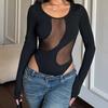European & American Women's Spring/Summer Slim-Fit Solid Color Jumpsuit Base Layer Top