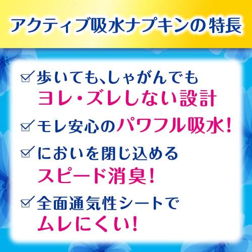 Relief Active Absorbent Pads, Heavy Flow (120cc), 16 Pads, 29cm [For Women with Mild Incontinence]