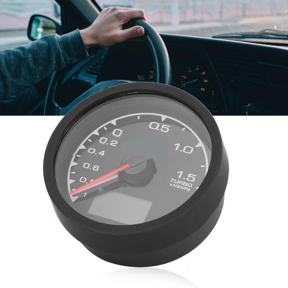 Auto Car 2.5in Digital Turbo Boost Gauge Meter 12V 7 Colors Backlight Universal