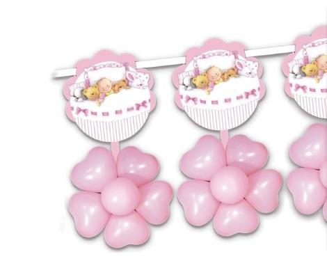 Dekoracja Balonowa Baby Girl 230Cm, 1 Szt.