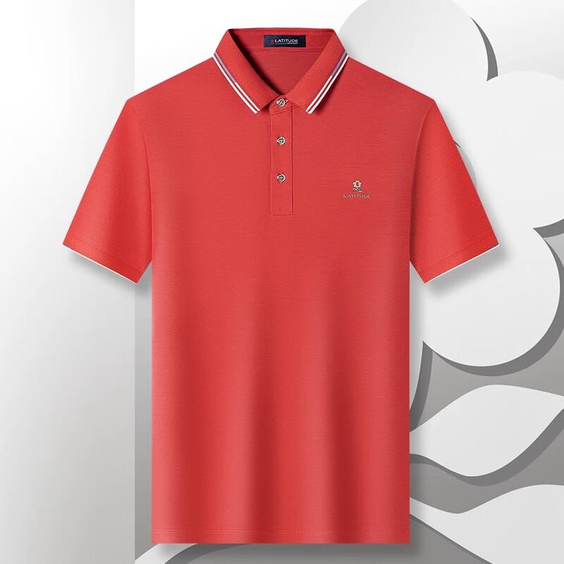 MONTAGUT Men's Silk Blend Short-Sleeve Polo Shirt