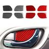 4Pcs Red Carbon Fiber Interior Door Handle Bowl Cover For Nissan Sentra 2016-21