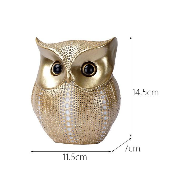 1Pcs Owl Ornaments Soft Nordic Modern Simple Ornaments Resin Crafts Bedroom Living Room Art Animals Family Atmosphere
