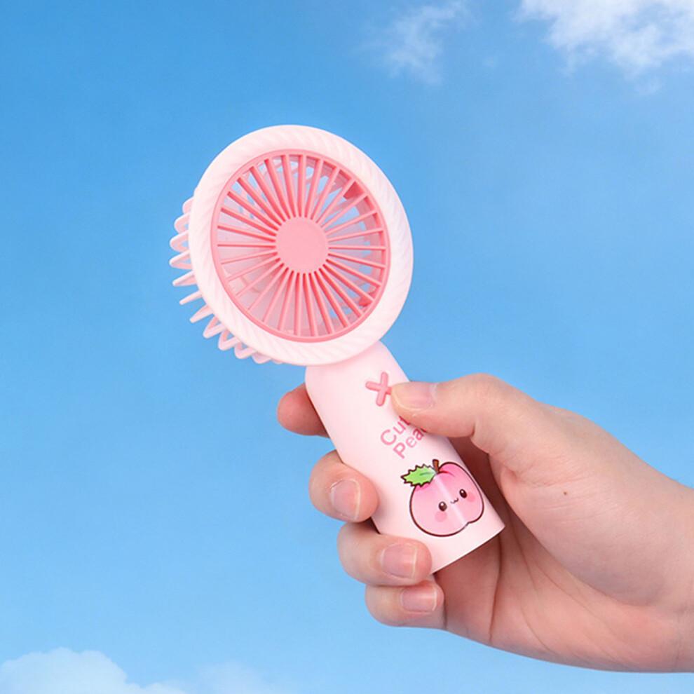 Portable Handheld Fan 3 Speed Cooling Fan Rechargeable-Green