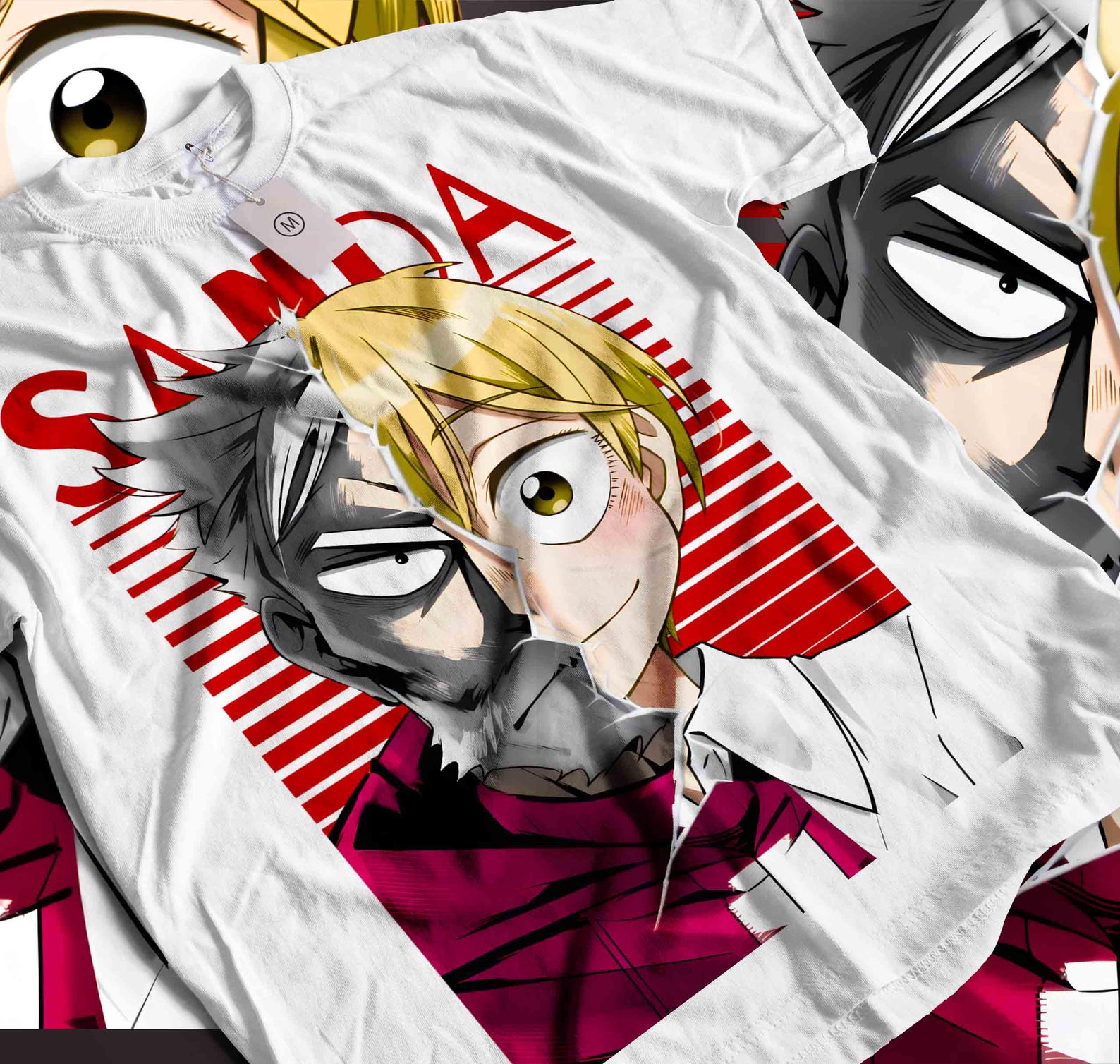 Anime Sanda Martial Arts T-Shirt Sanda Fighter Character, Combat Sports Tee, Kickboxing Wushu Gift for Martial Artists 3XL