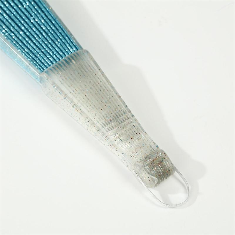 Glittering Hand Fan With Sparkling Transparent Ribs Plastic Decorative Craft Folding Fan For Parties Home Decors Gift