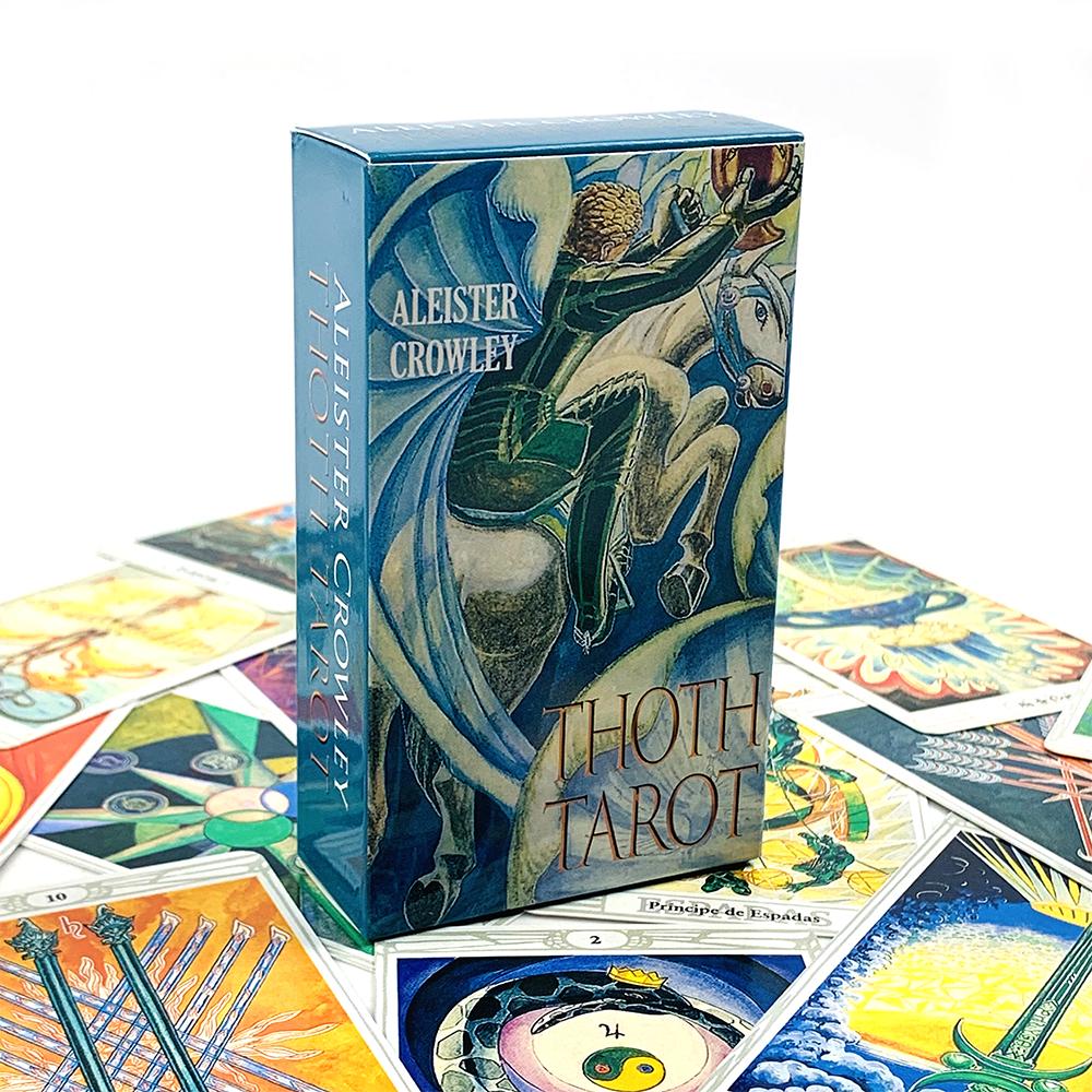 Spanische Version Tarotkarten Crowley Thoth Mit Ägyptischer Symbolik, Kabbalistischen & Astrologischen Einblicken Für Divinationskarten Spiel