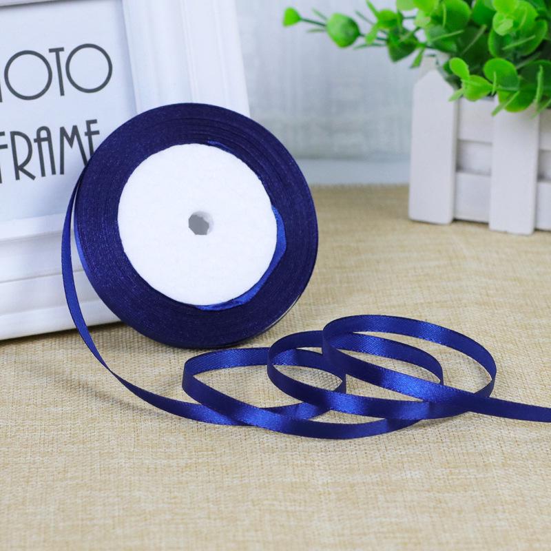 0,6 cm Vit Satinrosband för DIY Tårtdekoration